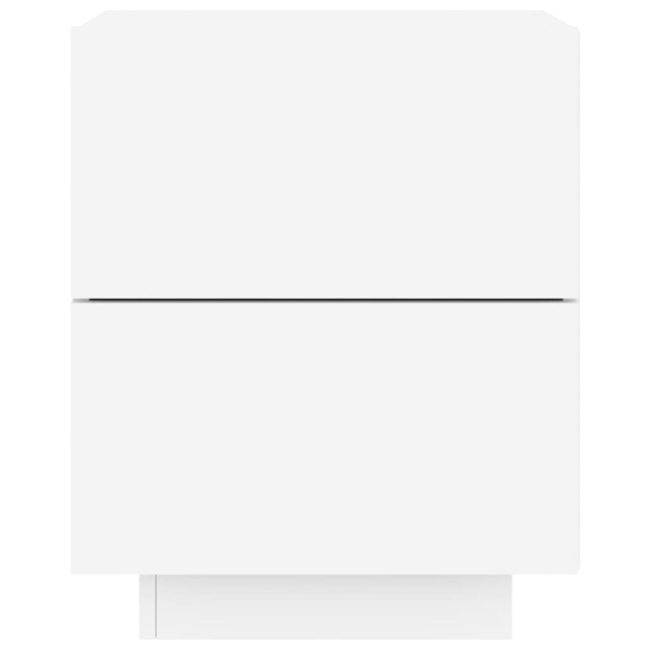 Mesita de noche con luces LED madera de ingeniería