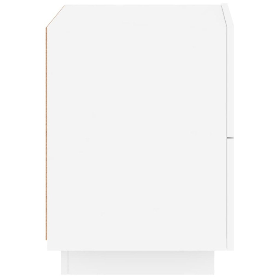 Mesita de noche con luces LED madera de ingeniería