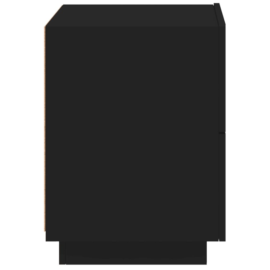 Mesita de noche con luces LED madera de ingeniería