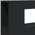 Cabecero con LED madera de ingeniería negro 100x18,5x103,5