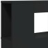 Cabecero con LED madera de ingeniería negro 120x18,5x103,5