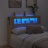 Cabecero LED madera ingeniería roble Sonoma 140x18,5x103,5