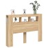 Cabecero LED madera ingeniería roble Sonoma 140x18,5x103,5