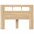 Cabecero LED madera ingeniería roble Sonoma 140x18,5x103,5