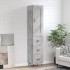 Aparador de madera contrachapada gris hormigón 34,5x34x180