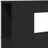 Cabecero con LED madera de ingeniería negro 160x18,5x103,5
