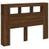 Cabecero LED madera ingeniería marrón roble 140x18,5x103,5
