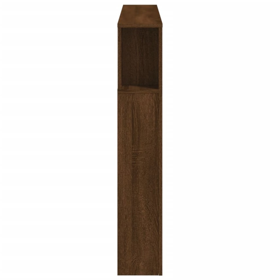 Cabecero LED madera ingeniería marrón roble 140x18,5x103,5