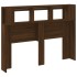 Cabecero LED madera ingeniería marrón roble 140x18,5x103,5