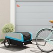 Remolque para bicicleta hierro negro y azul 45 kg