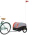 Remolque para bicicleta hierro negro y naranja 30