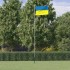 Mástil y bandera de Ucrania aluminio 6,23
