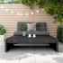 Taburete de jardín madera maciza de pino negro 120x80