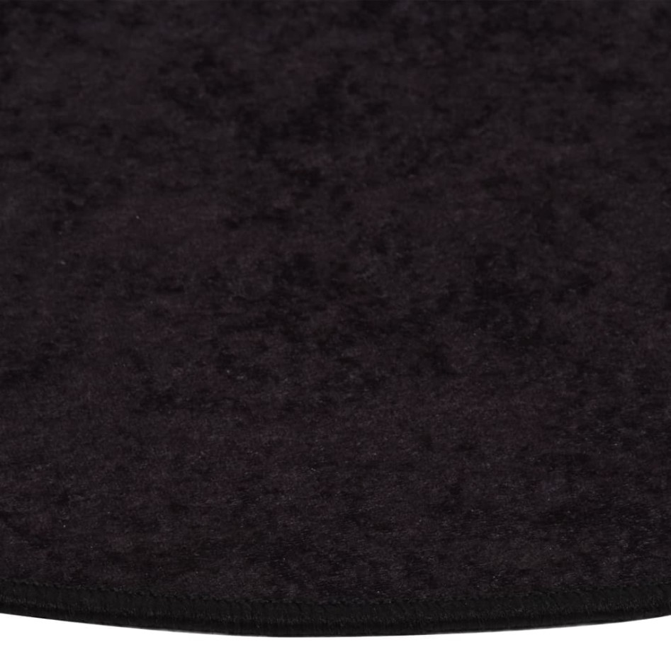 Alfombra lavable antideslizante gris antracita Ø 200