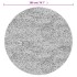 Alfombra lavable antideslizante gris antracita Ø 200