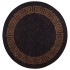 Alfombra lavable antideslizante negro y dorado Ø 200