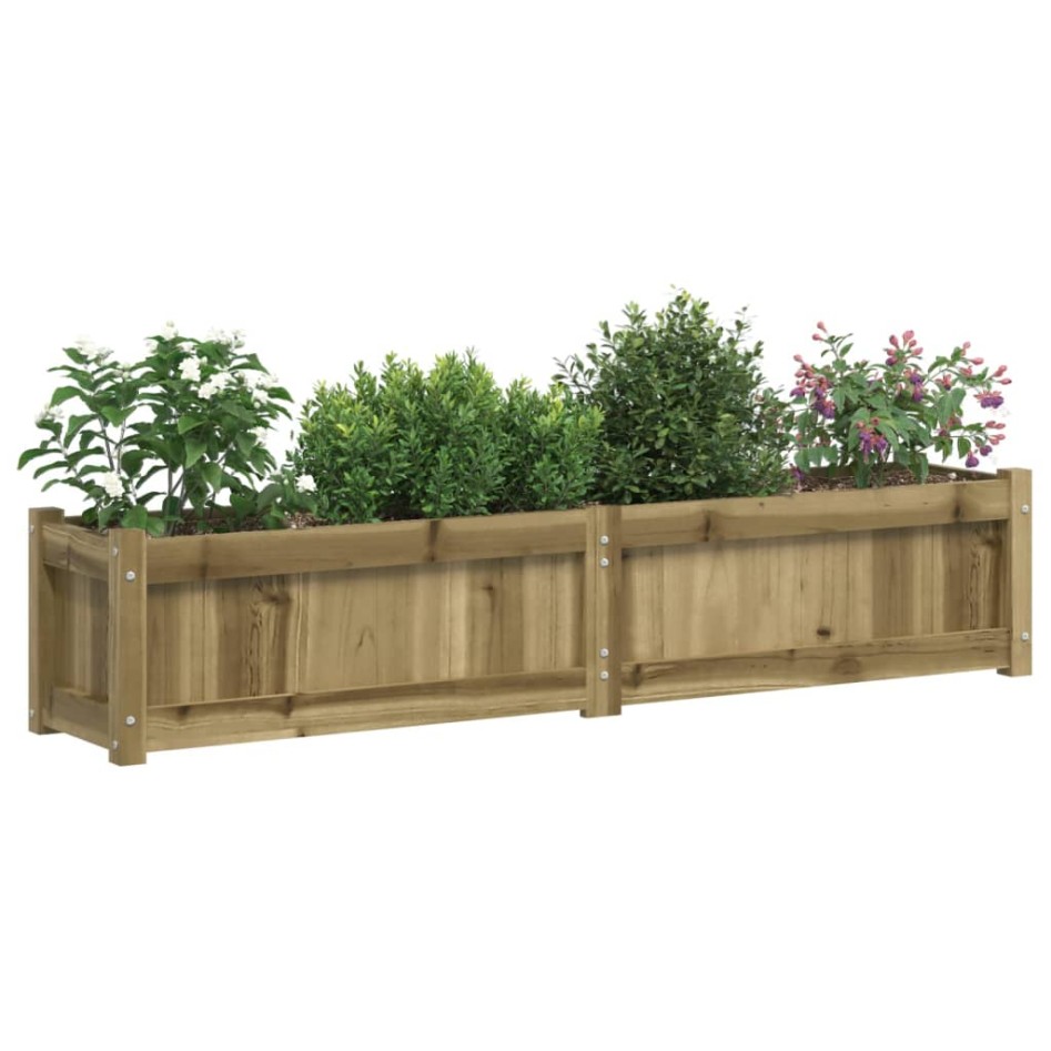 Jardinera de madera de pino impregnada 150x31x31