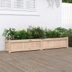 Jardinera de madera maciza de pino 180x31x31 cm