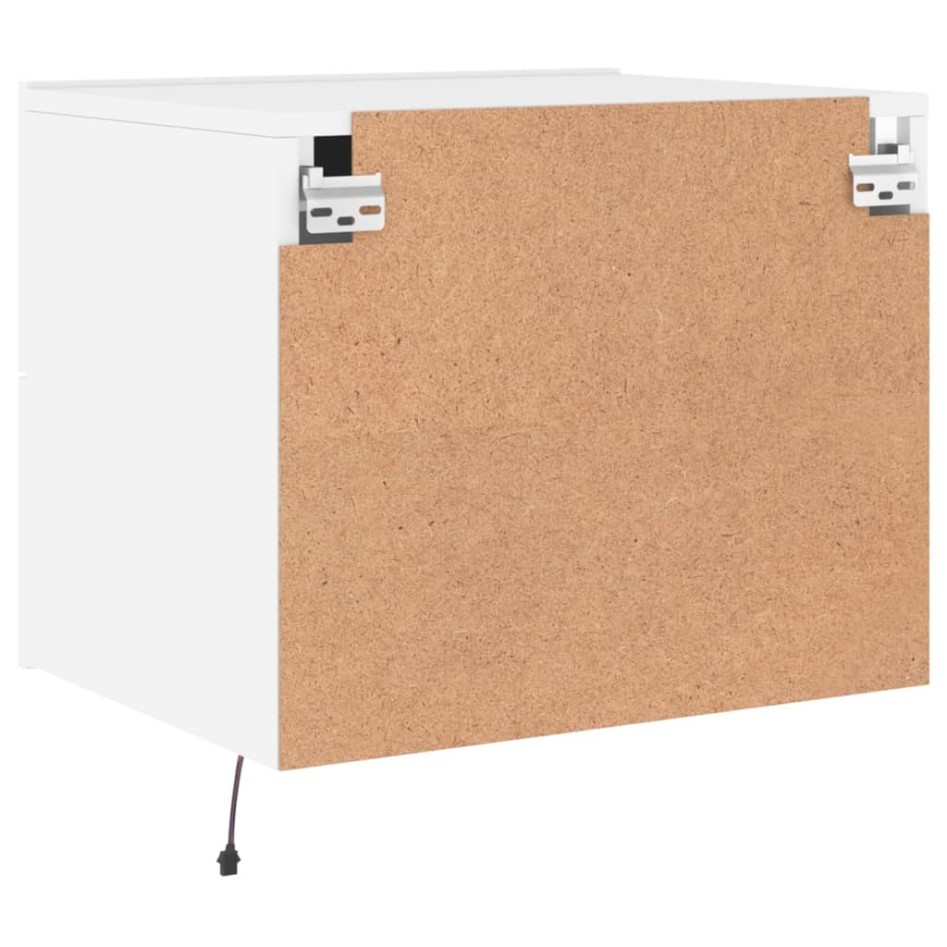 Mesita de noche de pared con luces LED