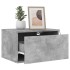 Mesitas de noche de pared con luces LED 2 uds gris