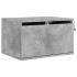 Mesitas de noche de pared con luces LED 2 uds gris