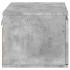 Mesitas de noche de pared con luces LED 2 uds gris
