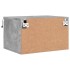 Mesitas de noche de pared con luces LED 2 uds gris
