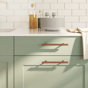 Tiradores para armarios 20 uds acero inoxidable bronce 128