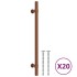 Tiradores para armarios 20 uds acero inoxidable bronce 192