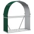 Leñero de acero galvanizado verde 120x45x140