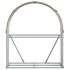 Leñero de acero galvanizado marrón claro 120x45x140