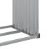 Leñero de acero galvanizado marrón claro 120x45x140