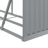Leñero de acero galvanizado gris claro 234x45x100