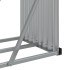Leñero de acero galvanizado gris claro 234x45x100