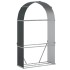 Leñero de acero galvanizado gris antracita 120x45x210