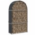 Leñero de acero galvanizado gris antracita 120x45x210