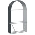 Leñero de acero galvanizado gris antracita 120x45x210