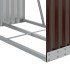 Leñero de acero galvanizado marrón 80x45x120