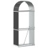 Leñero de acero galvanizado gris antracita 80x45x190