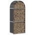 Leñero de acero galvanizado gris antracita 80x45x190