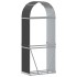 Leñero de acero galvanizado gris antracita 80x45x190