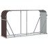 Leñero de acero galvanizado marrón 180x45x100