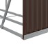 Leñero de acero galvanizado marrón 180x45x100