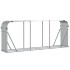 Leñero de acero galvanizado plateado 234x45x100