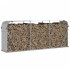 Leñero de acero galvanizado plateado 234x45x100