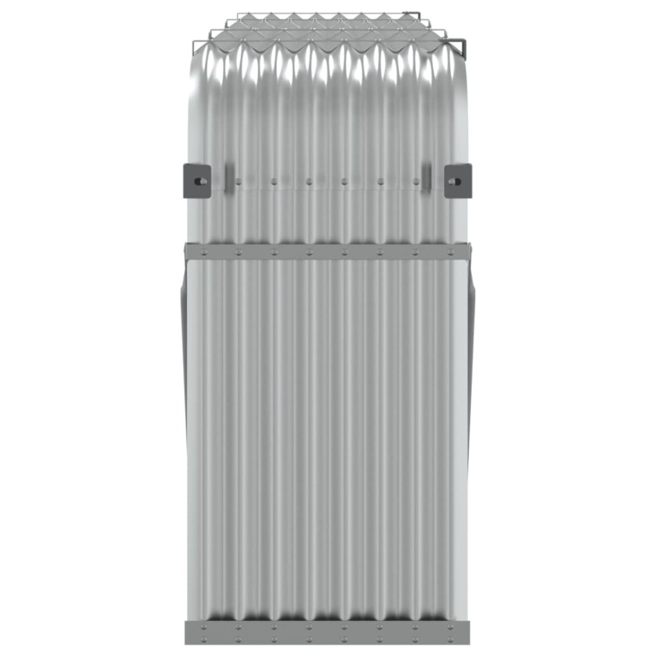 Leñero de acero galvanizado plateado 234x45x100