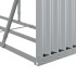 Leñero de acero galvanizado plateado 234x45x100