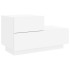 Mesita de noche con luces LED blanca 70x36x40,5
