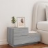 Mesita de noche con luces LED gris Sonoma 70x36x40,5