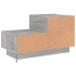 Mesita de noche con luces LED gris Sonoma 70x36x40,5